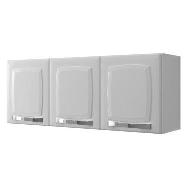Imagem de Armário Aéreo De Cozinha Branco 3 Portas Rose