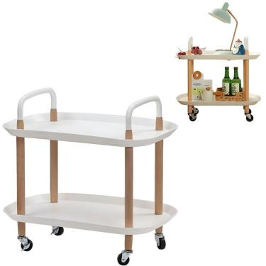 Imagem de Carrinho Organizador Multiuso 2 Prateleiras - Praticidade E Mobilidade