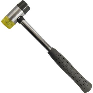 Imagem de Martelo 24cm Martelinho Ouro Dupla Face Ponteiras Borracha