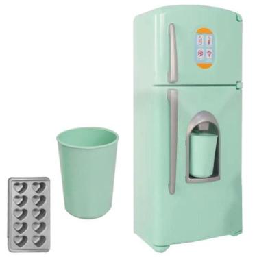 Imagem de Kit Cozinha Infantil Com Geladeira Vintage A Bateria - Zuca Toys