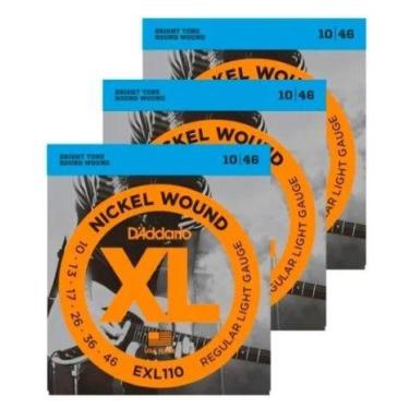Imagem de Kit 3 UND. Encordoamento Para Guitarra D'Addario Exl110
