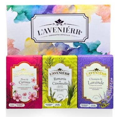Imagem de Kit Sabonete Vegetal 3 Barras  Aquarela - LAveniérr