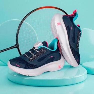 Imagem de Tênis Infantil Menina Kidy Nuvem Disc Marinho e Pink Leve e Confortável-Feminino