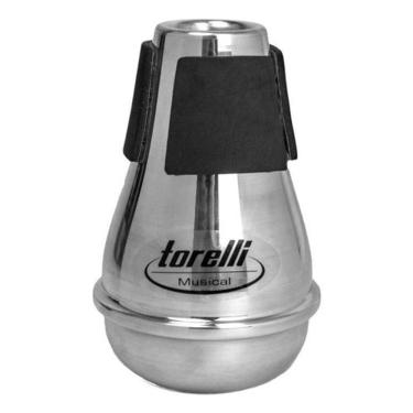 Imagem de Surdina P/ Trombone Compacta Estudo Aluminio Polido Torelli