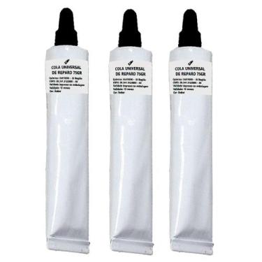 Imagem de KIt 3 Adesivo de Contato Cola Universal Ambar 75g  - Só Produto