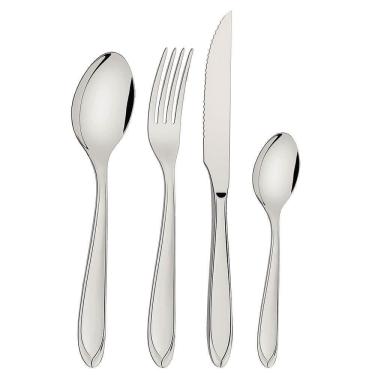 Imagem de Faqueiro Tramontina Laguna Em Aço Inox Com Facas Para Churrasco Acabamento Em Brilho 16 Peças