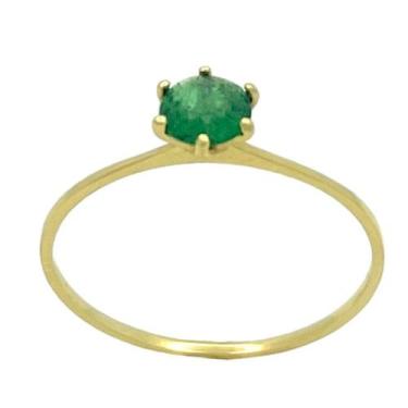 Imagem de Anel em Ouro 18K Cálice com Esmeralda Verde - Justino Ribas, 21