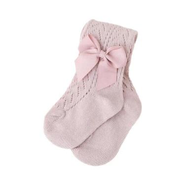 Imagem de Meias Calças De Algodão Respirável Para Meninas Bebê Estilo Espanhol C