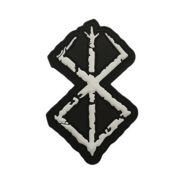 Imagem de Emblema De Moral Tático Militar Em PVC Com Bordado De Runas De Berserk