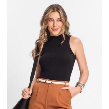 Imagem de Regata Feminina Gola Alta Endless Preto, G, Preto
