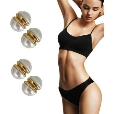 Imagem de Brinco De Pressão Bola Feminino Strass Pedra Festa Casamento - - ANJO 