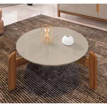 Imagem de Mesa De Centro Lizz Off White/Cedro - Casa D Móveis