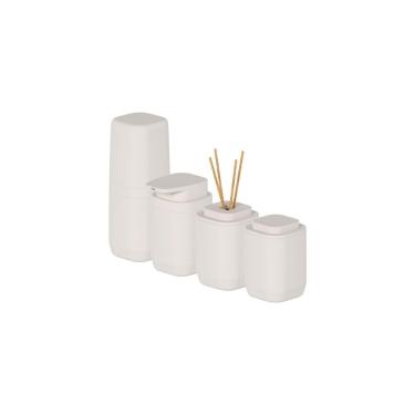 Imagem de Kit de acessórios de bancada com porta sabonete líquido Ou 4 peças Linha Aura