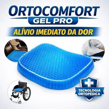 Imagem de Almofada Ortopédica Ortocomfort Gel Pro Alívio Cóccix Coluna - Iwmabru