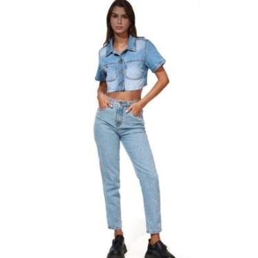 Imagem de Calça Jeans Modelagem Mom Feminina-Feminino