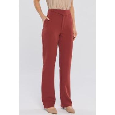 Imagem de Calça PKS de Alfaiataria Reta Social Terracota-Feminino