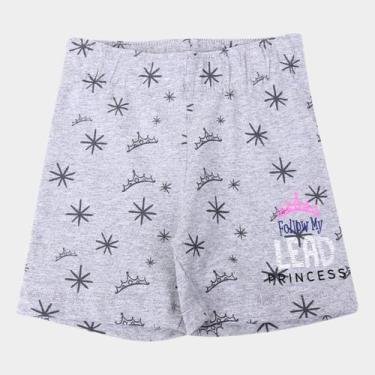 Imagem de Short Infantil Disney Princess Feminino, Mescla claro, 1A