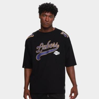 Imagem de Camiseta NBA Los Angeles Lakers Mitchell & Ness Masculina, Preto, G