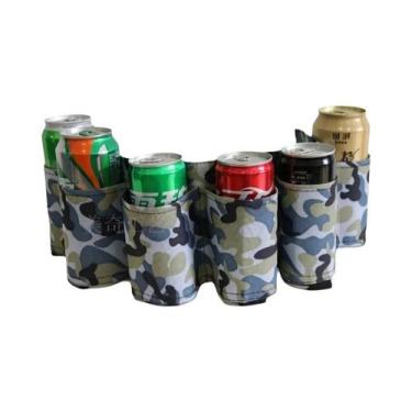 Imagem de Bolsa De Cintura Portátil Ajustável Com 6 Bolsos Para Cerveja E Refrig