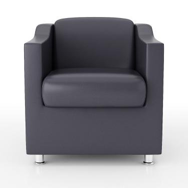 Imagem de Kit 3 Poltronas Para Recepção Clínica Médica Corino Cinza Balaqui Decor