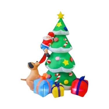 Imagem de Boneco De Neve Inflável De Natal De 1,8m Com Luzes LED Para Decoração 