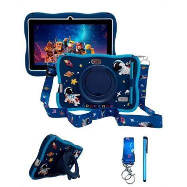 Imagem de Tablet de criança menino D12 infantil caneta+ Fone gatos - Deasytech