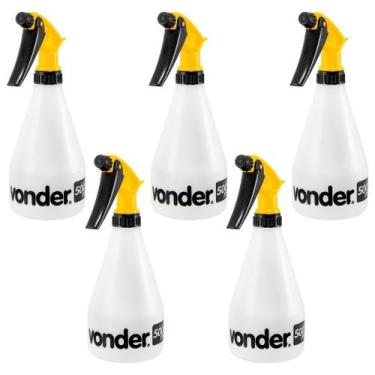 Imagem de Kit 5 Pulverizador Manual Vonder 500ml Borrifador Pequeno Branco, 5 Un