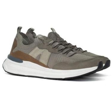 Imagem de Tênis Masculino Democrata Casual Knit Denim Brad Ultra Light Cadarço Elástico 527103-Ma...