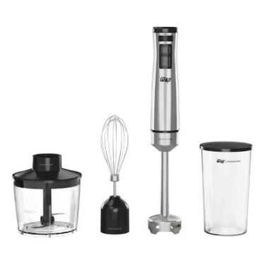 Imagem de Mixer 3 Em 1 WAP WM1 Processador Portátil Inox com Batedor de Claras, 