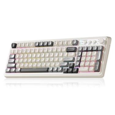 Imagem de Teclado sem fio AULA 99 Tri-Mode Bluetooth 5.0/2,4 GHz/USB-C