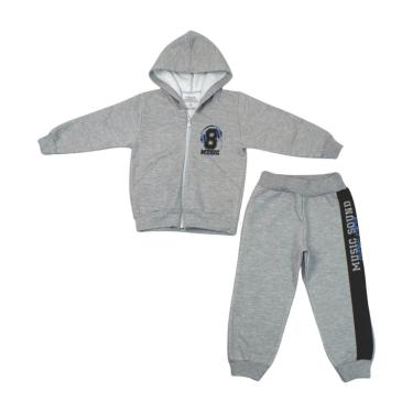 Imagem de Agasalho Infantil Blusão Estampa Music e Calça 2406 - Bicho Bagunça-Masculino