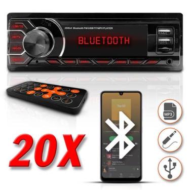 Imagem de Kit 20 Rádios Mp3 Universal Player Usb Bt Sd Pen Drive Som Automotivo 