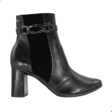 Imagem de Bota Mississipi Feminina Vano Baixo Salto Médio Galbani Preto