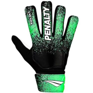 Imagem de Luva Goleiro Infantil Penalty Delta 1, Preto, Verde, M