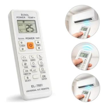 Imagem de Controle Remoto de Ar Condicionado Universal Compatível - Eletromex