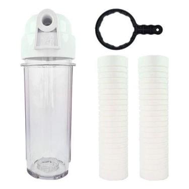 Imagem de Filtro Agua Cavalete Caixa  Pou 2 Refil Filtro Pp Ranhurado - Royal B&
