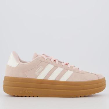 Imagem de Tênis Adidas VL Court Bold Feminino Rosa e Branco, 38
