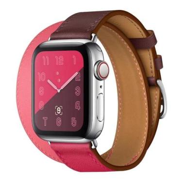 Imagem de Pulseira para Apple Watch 42mm 44mm 3/4/5 Luxo Cour o Genuíno Hermes P