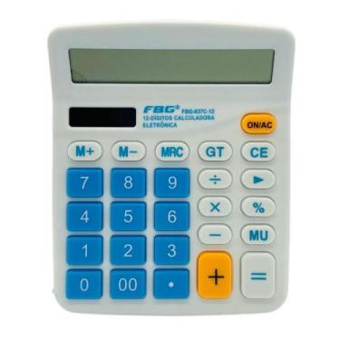 Imagem de Calculadora Eletrônica 12 Dígitos FBG 837C-12R, AZUL CLARO