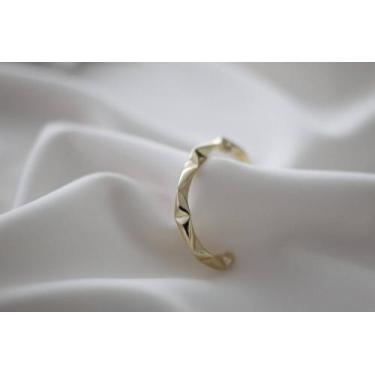 Imagem de Bracelete de Tubo Amassado - Banhado a Ouro 18k - Navika