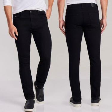 Imagem de Calça Sarja Masculina com Lycra Preta Max Denim Esporte Fino, Preto 10