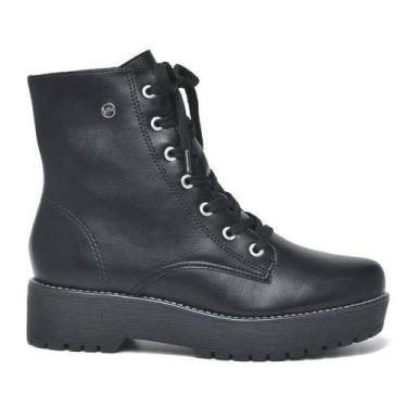 Imagem de Coturno Via Marte Casual Feminino Preto 23-602-01 , Preto, 38