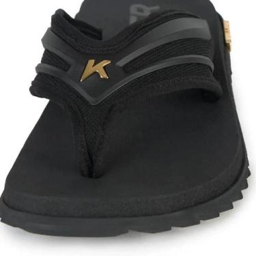 Imagem de Chinelo kenner masculino kivah new force  dti, Preto, Dourado, 39