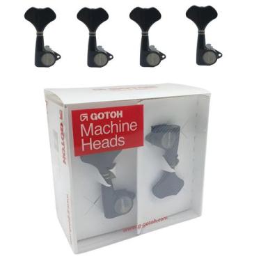 Imagem de Tarraxa baixo 4 cordas Gotoh GB707 em linha L4 PRETO BK