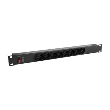 Imagem de Filtro De Linha Profissional Extensão 8 Tomadas Rack Cabo 1 Metro - in