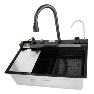 Imagem de Cuba para cozinha gourmet preta automática multifuncional led digital 