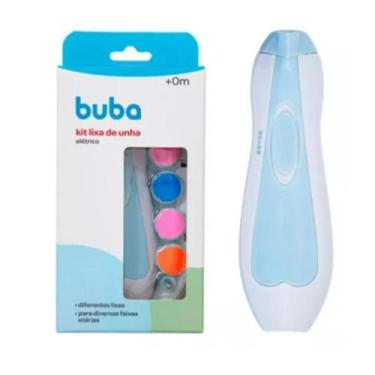 Imagem de Kit Aparador Unha Lixa Eletrica Infantil Multicolorido Buba, Azul