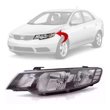 Imagem de Farol Mascara Negra Cerato 2009 2010 2011 2012 - PhD, Esquerdo (Motori