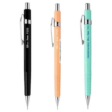 Imagem de Kit 03 Lapiseiras PENTEL 0.5mm Sharp Boys & Girls P205 COR:PRETO + LAR