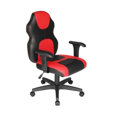 Imagem de Cadeira Gamer Base com braço Linha Gamer Racing Vermelho - Design Offi
